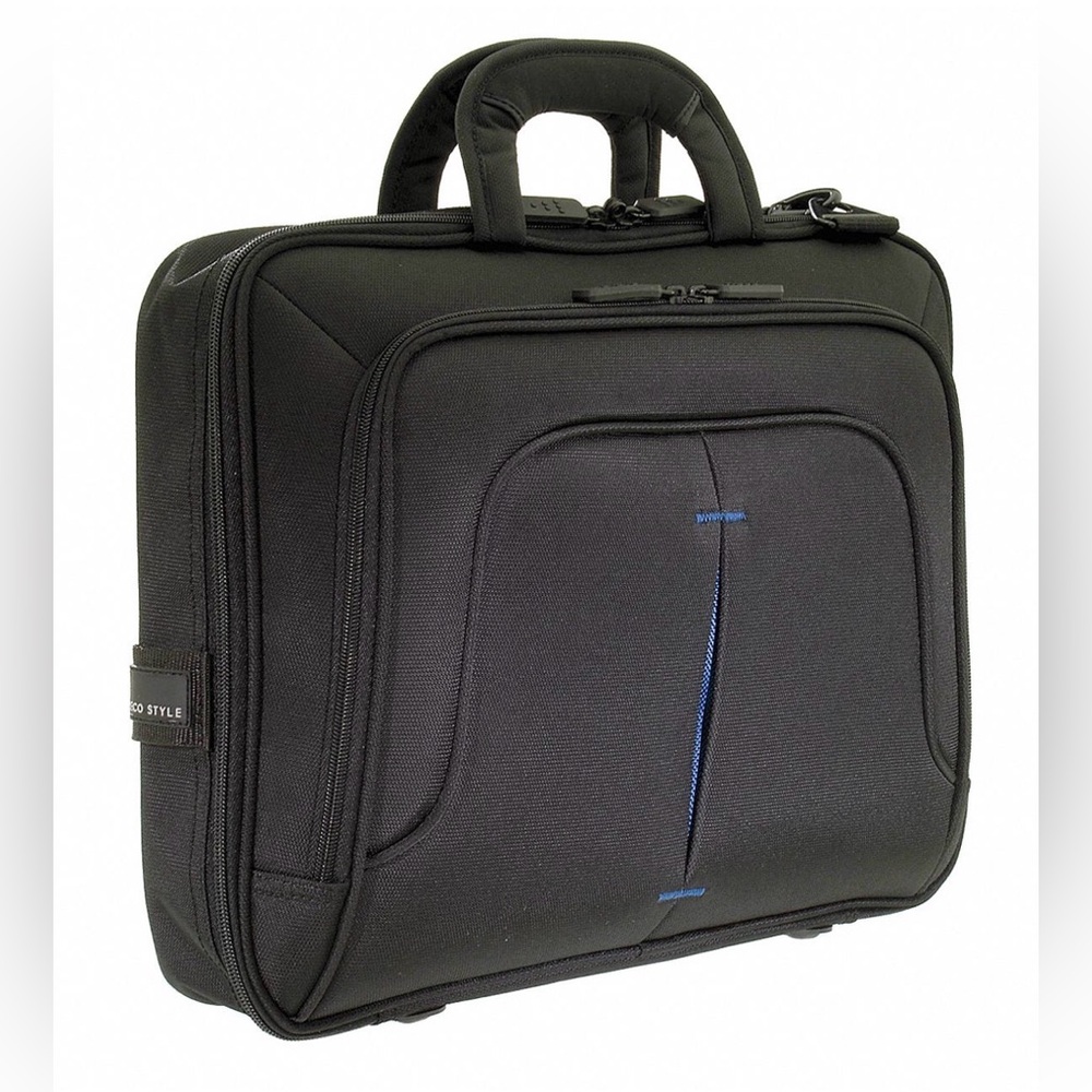 Eco Style Tech Pro TopLoad Laptop Brief Case Black Padded NWOT
